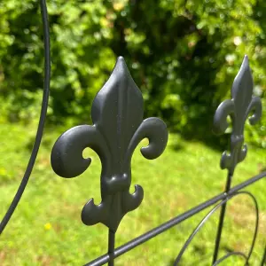 Set of 2 Fleur de Lys Design Metal Trellis (120cm x 50cm)