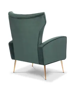 Velvet Bottle Green Talia Accent Chair