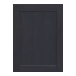 Alpinia Matt midnight navy wood effect Shaker Tall appliance Cabinet door (W)600mm (H)806mm (T)18mm