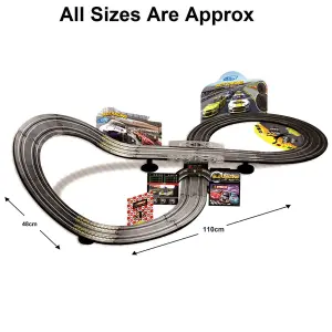 Electric Remote Control Slot Car Racing Track Set Childrens Toy Race Game JJ89