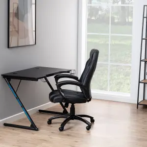 Trooper Gaming Desk in Matt Black