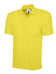 Uneek - Unisex Premium Poloshirt - 50% Polyester 50% Cotton - Yellow - Size XS