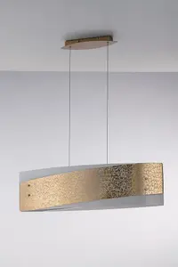 Luminosa PARIS 4 Light Straight Bar Pendant Ceiling Light Gold 75x20cm