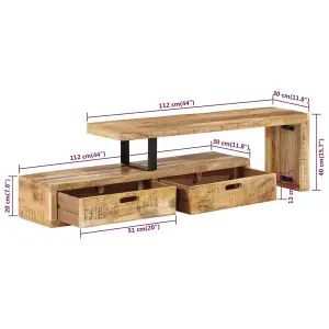 Berkfield TV Stand Solid Wood Mango