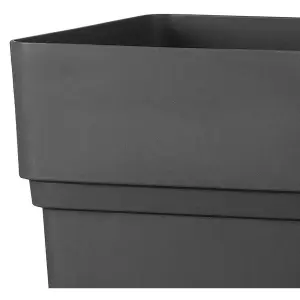 Verve Nurgul Dark grey Tall Plastic Plant pot (Dia) 38cm, (H)65cm, 70L