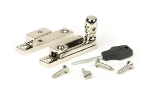 From The Anvil Polished Nickel Mushroom Quadrant Fastener - Narrow