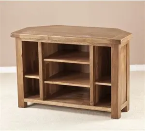 Savoy Rustic Solid Oak Corner TV Unit