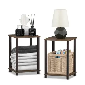 Sellersburg Side Table (Set of 2) Walnut/Brown