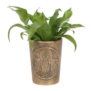 Lisa Parker Moon Shadows Terracotta Flower Pot Bronze (One Size)