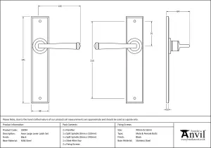 From The Anvil Black Large Avon Lever Latch Set