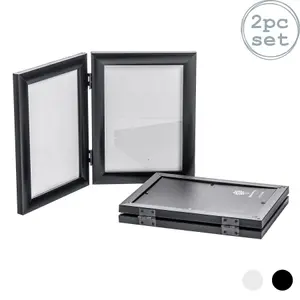 Nicola Spring - Folding 2 Photo Frames - 5 x 7" - Pack of 2