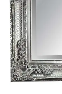 MirrorOutlet Abbey Full Length Leaner Large Silver Decorative Ornate Wall Mirror 5Ft5 X 2Ft7, (168cm X 78cm)