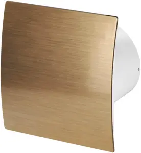 AirTech-UK Bathroom Extractor Fan 100 mm / 4" Metallic-gold Finish decorative Front Panel and Built in Humidity Sensor