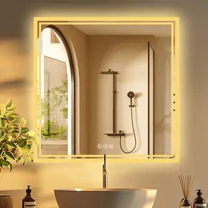 Backlit LED Bathroom Vanity Mirror Anti-Fog 80cm H x 80cm W