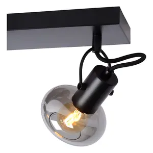 Lucide Madee Modern Ceiling Spotlight Bar - 3xE14 - Black