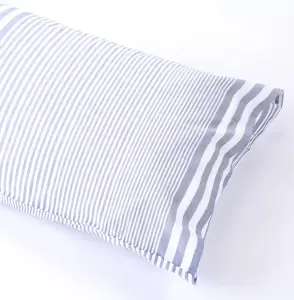 MEDITERRANEAN LINENS Cannes 100% Egyptian Cotton Standard Pillowcases pair 200 Thread Count