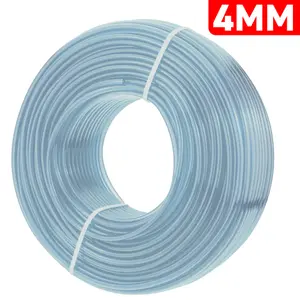 clear flexible pvc pipe/tubing 4mm internal-6mm external suitable for airline water gas oil aquariums and aquatic use