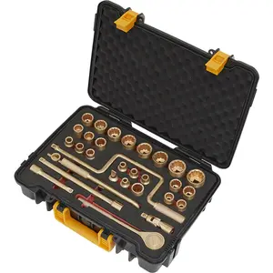 31 Piece Non-Sparking Socket Set - 1/2" Square Drive - Beryllium Copper