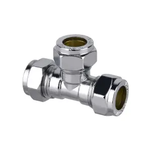 Plumbsure Brass Compression Equal Tee (Dia) 15mm x 15mm x 15mm