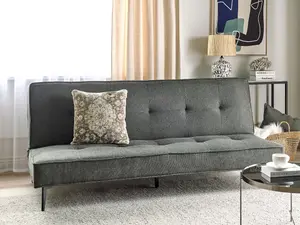 Beliani Modern Sofa Bed ESSVIK Dark Grey