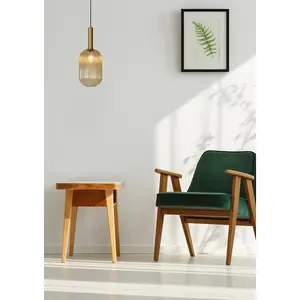 Lucide Maloto Retro Pendant Light 20cm - 1xE27 - Amber