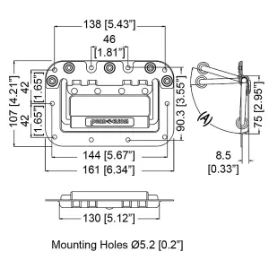 Penn Elcom Medium Recessed Handle H7151K