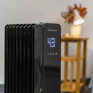 Digital Display Oil Filled 2000w Black Radiator with Remote Control