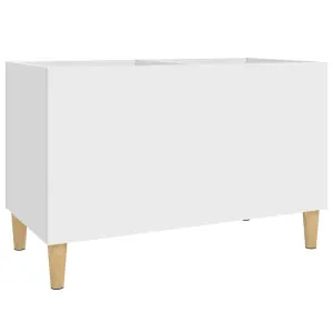 vidaXL Record Cabinet White 74.5x38x48 cm Engineered Wood