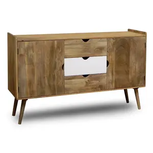 Rousseau 150cm Sideboard Brown/White