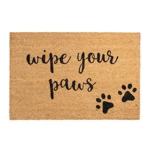 Nicola Spring - Coir Door Mats - Paws (Set of 2) 60cm W x 90cm L