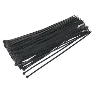 Sealey Cable Zip Ties Nylon Wraps 300mm x 4.8mm Black Pack of 100 CT30048P100