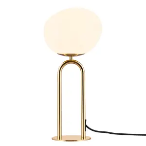 Nordlux DFTP Shapes Indoor Living Dining Bedroom Table Lamp In Brass (Diam) 22cm