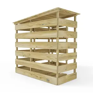 Everest Wooden Log Store (Corner - 140cm Wide, 123cm Tall)