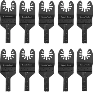 Rennie Tools Pack Of 20 x 10mm Wide Oscillating Multi Tool Blades Set For Wood & Plastic. Universal Fit Multitool Blades