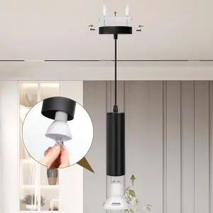 Aigostar 2 Set Black Pendant Light Fitting