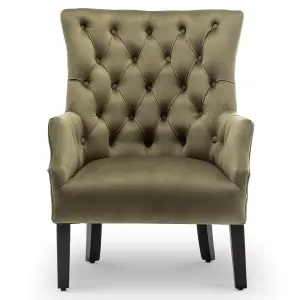 Velvet Sage Green Gabriella Accent Chair