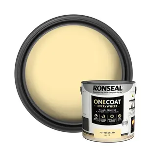 Ronseal One Coat Evrywhere Matt Paint 2.5L  Butter Cream