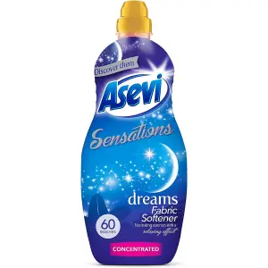 Asevi Sensations Dreams Concentrated Fabric Softener 60 Doses, 1.5L (Pack of 12)