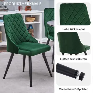 Clocher Upholstered Chair (Set of 2) Dark green