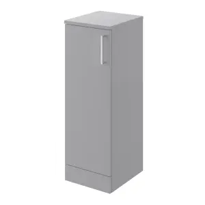 Veleka Gloss Grey Single Freestanding Bathroom Cabinet (H)81cm (W)27.5cm