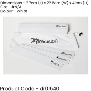 15 PACK 34x7cm Rectangular Rubber Marker Set - WHITE - Non-Slip Indoor Pitch