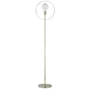 First Choice Lighting Hailey Brushed Gold Floor Lamp