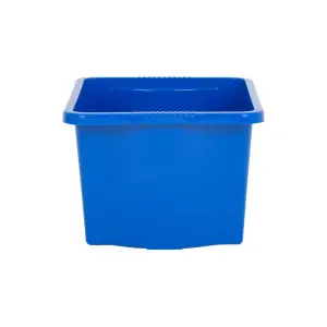 Wham 4x Stack & Store 30L Mixed Colour Plastic Storage Boxes. Home, Office, Classroom, Playroom, Toys, Books. L45.5 x W35 x H25cm