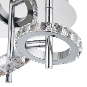 Symi Contemporary Crystal effect 3 Light Spotlight