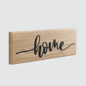 Peak Heritage Engraved Oak Sign 30cm - Home