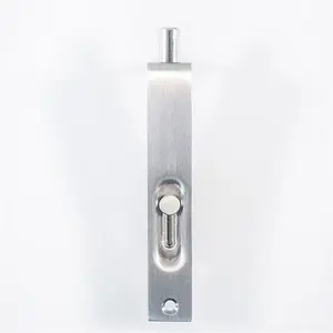 Sunk Slide Flush Door Bolt with Flat Keep Plate - 102mm x 17mm Satin Chrome