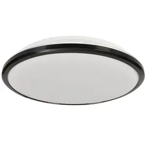 Milagro Terma LED Black Ceiling Lamp 28W(150W) Stylish And Robust IP44 Great For Bedroom Kitchen Outdoor