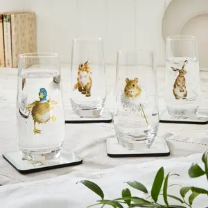 Wrendale Designs 4 Piece Highball Glasses Set