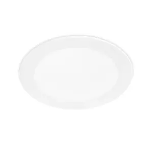 Luminosa Easy Integrated LED Round Recessed Downlight Panel Matt White - Cool White