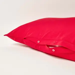 Homescapes Red Egyptian Cotton V Shaped Pillowcase 200 TC